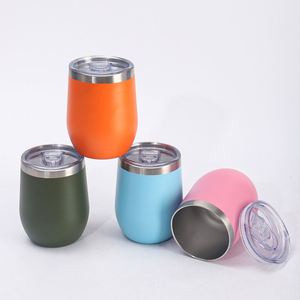 Suministro Directo, Vaso Térmico de Acero Inoxidable de 12 oz, Aislado al Vacío, en Forma de U, para Vino Tinto, Mantiene la Bebida Fría de 6 a 12 Horas, Personalizable - Product Image 2