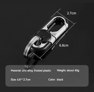 Exquisite Detail Heavy Duty Stainless Steel Car Keychain Anti-Loss Metal Key Ring High Elasticity Buckle Luxury Accessory RTS - Product Image 3