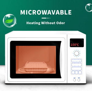 Biodegradable Food Container  Dual Color Leak Proof Lunch Box Food-Grade Material Anti-Fog Clamshell Food Containers