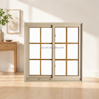 Fenêtre coulissante en verre trempé en aluminium anti-cambriolage, Design de maison moderne