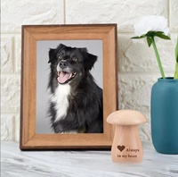 Cercueil funéraire créatif rond en bois massif pour animaux de compagnie, boîte de rangement en bois pour cendres commémoratives pour chiens et chats