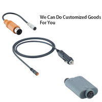 Connecteurs automobiles étanches Lutronic IP67 M8 à montage sur panneau, 3 broches, mâle-femelle droit, contacts en laiton plaqué or