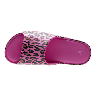 Claquettes compensées en <span class=keywords><strong>EVA</strong></span> à imprimé léopard pour femme – Chaussons à enfiler pour intérieur et extérieur, chaussures de douche, essentielles pour la plage, claquettes Cloud - Product Image 4