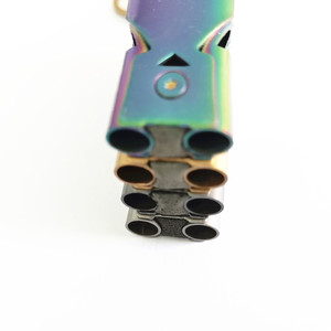 Sifflet de survie à double tube en acier inoxydable, porte-clés, sifflet de sécurité d'urgence à décibels élevés, accessoire de camping en plein air - Product Image 4
