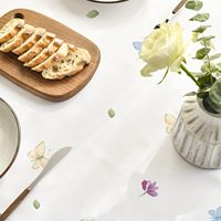 Nappe printemps été 137*274cm rectangulaire, couverture de table florale de fleurs sauvages pour décor de dîner de pique-nique de fête