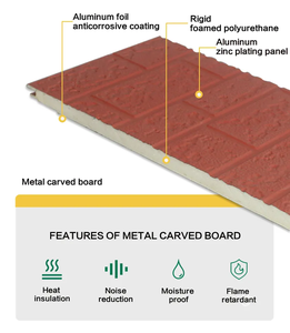<span class=keywords><strong>Pannelli</strong></span> Metallici per Rivestimenti Edili da 16mm, Decorazione per Pareti Esterne, Pannello Sandwich in Poliuretano PU per Chioschi Mobili - Product Image 5