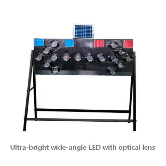 Traffic Safety Solar Arrow Indicator Road Signage Super Brightness Solar LED Flashing Arrow Construction Direction Sign