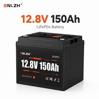 Batterie LiFePO4 à semi-conducteurs Enlzh 12,8 V 150 Ah 1920 Wh 4000 cycles pour utilisation en camping-car/moteur de pêche à la traîne