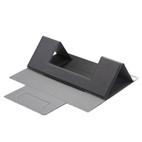 Support pliable et réglable en cuir PU pour tablettes et ordinateurs portables, léger, pratique, vertical, avec refroidissement, ergonomique