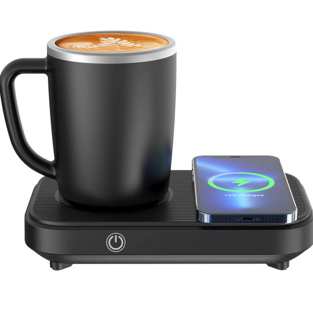 New Coffee Coaster, Ceramic Cup Heater, 55 Degree Thermostat Smart Desktop Usb Fast Heating and Cooling Coasters