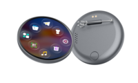 Badge numérique intelligent dynamique portable de 1,85 pouce, contrôle par application, batterie au lithium écologique, matériau plastique, anime haute définition