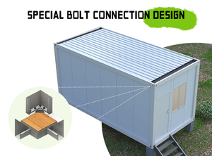 Casa Contenedor Prefabricada de Ensamblaje Rápido, Aislada, con Techo a Dos Aguas Desmontable, Hecha con Panel Sándwich, Edificio de Oficinas - Product Image 3