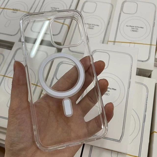 Magnetic Phone case for iPhone 17 Protective Crystal Cover Wireless Charging Cell Phone Case for iPhone 16 15 14 12 Pro
