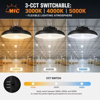 Détecteur de mouvement micro-ondes ETL DLC SAA 100W 150W 200W, capteur intelligent UFO pour bâtiments modernes et centres d'exposition