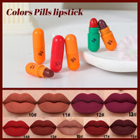 Lot de 9 rouges à lèvres mats en capsule, rouge à lèvres liquide effet miroir, maquillage des lèvres hydratant et velouté