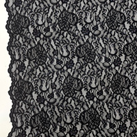 Tissu en dentelle florale brillante YY Premium en nylon mélangé avec fil de rayonne pour Abaya, Kaftan et tenues de cérémonie du Moyen-Orient