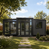 Maison modulaire extensible en acier galvanisé avec panneaux muraux isolés, 2 chambres, pour la vie en famille