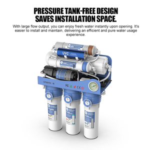 ระบบกรองน้ำ RO แบบไม่<span class=keywords><strong>ใช้</strong></span>ถัง 7 ขั้นตอน 600 แกลลอนต่อวัน พร้อมไส้กรองแร่ธาตุและหลอดไฟ UV LED สำหรับโรงแรม ครัวเรือน และกลางแจ้ง ได้รับ<span class=keywords><strong>การ</strong></span>รับรองมาตรฐาน CE - Product Image 2