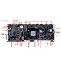 Rockchip Motherboard Rk3588, dengan HMI LVDS EDP MIPI LCD untuk mesin Streaming langsung interaktif papan Android Rk3588