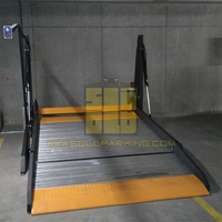 Solution de stationnement vertical avec élévateur hydraulique inclinable à deux poteaux de 2 tonnes certifié CE à faible hauteur