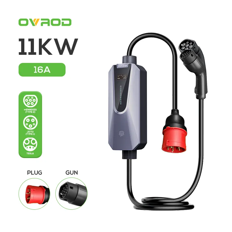 Ovrod Chargeur Ev portable Type 2 7Kw Station de charge de voiture Chargeur Ev Véhicule électrique Ev Chargeur de voiture pour la maison