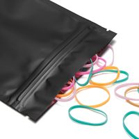 Sac d'emballage à fermeture éclair Kalee noir Pochette debout Emballage en feuille d'aluminium Sacs alimentaires de stockage Doypack Mylar