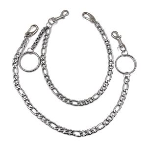 Punk Hip Hop Y2K Street Style Acier Inoxydable Fer Argent Sétaire Taille Poche <span class=keywords><strong>Gourmette</strong></span> Gothique Ceinture Jean Portefeuille Chaîne pour Hommes Femmes - Product Image 2
