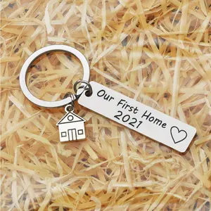 Đầu tiên của chúng tôi nhà 2023 Keychain nhà mới Keychain Quà Tặng Nhà Đầu Tiên Quà Tặng nhà mới Keychain tân gia món quà