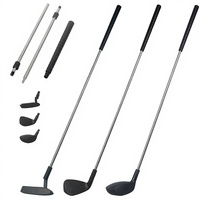 Ensemble de clubs de golf portables, détachables, faciles à installer, en acier inoxydable, avec tiges S-Flex, hybrides fer-bois, pour la pratique interactive parent-enfant