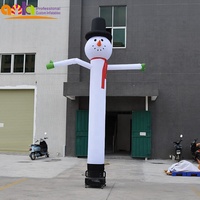 Père Noël gonflable pas cher à une jambe, danseur de neige, pour Noël