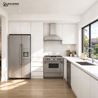 Diskon besar produsen kabinet Set dapur pabrikan desain Modern Modular furnitur profesional