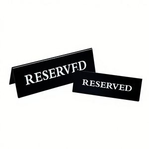 Acrylic Inverted Triangle <b>Table</b> <b>Card</b> Customization for Hotel & Restaurant Reservations Model TY-003 Desktop Display Rack - Product Image 1