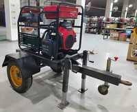 Remorque de démarrage à rappel 8 pouces à haut débit Pompe à essence pour eau propre Moteur à essence GX690 Pompe à eau en fonte Pompe à eau au propane 22 ch