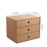 Wholesale Custom Kraft Paper Drawer Box Office Desktop Storage Box Student Document Storage File Storage Box