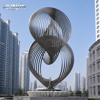Grande sculpture abstraite en acier inoxydable, en forme de ruban, paramétrique, double sphère torsadée, art métallique, fabricant sur mesure