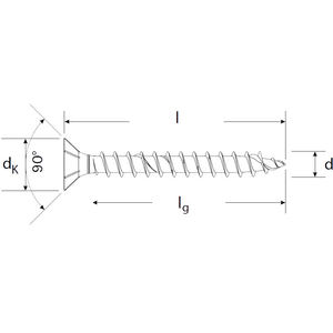 FPF SZ A2F Power-Fast 5.0x Tornillo de acero inoxidable de rosca completa (200 piezas) - Product Image 1