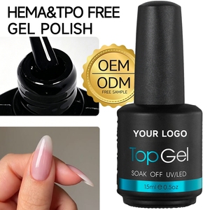 Gel Protector de Uñas de Alta Dureza de 15 ml, Anti-Grietas, de Larga Duración, Marca Privada Personalizada OEM - Product Image 1