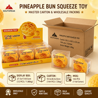 Southpeak Toy Squishy en forme de pain d'ananas, Jouets sensoriels doux à remontée lente, Vente en gros