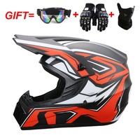 Nouveau Casque Intégral de Moto Tout-Terrain Unique et Tendance avec Lunettes, Masques et Gants Intégrés