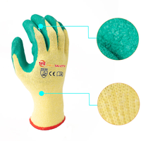 Gants de protection en coton tricoté 10 Gauge avec doublure en latex anti-plis Snell, antidérapants et résistants à l'usure pour les tâches d'atelier et de construction