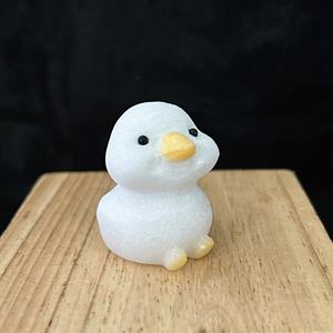 Venta al por mayor de estatuas de gallina blanca tallada a mano en piedra, artesanía de cristal natural, decoración encantadora para el hogar, regalo de cumpleaños o festivo, CrystalHola - Product Image 4