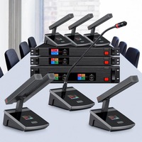 Système de Conférence Numérique Sans Fil avec Suivi de Caméra, Microphone de Président et de Délégué de Style Bureau, Réduction du Bruit, Conception Portable