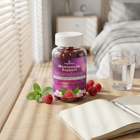 Aegelwell Menopauze Ondersteunende Gummies Menopauze Supplementen voor Vrouwen met Zwarte Cohosh & L-Theanine tegen Hete Vlammen, Nachtelijk Zweten