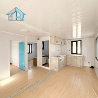 Maison de 37 m², 2 à 4 chambres avec cuisine et toilettes, structure en acier avec panneaux sandwich, maisons de bureau extensibles, bureau à domicile