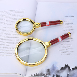 Handheld Magnifier 90Mm Gold Plated Handle Reading Mirror For Elderly Ophthalmology Use - Product Image 4
