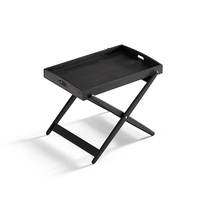 Table d'angle en bois massif de style naturel et décontracté, table d'appoint pliable pour salon, transportable en extérieur