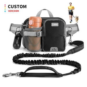Tas pinggang reflektif nilon kustom tas pinggang hewan peliharaan bebas genggam lepas pasang untuk anjing peliharaan tas pinggang dapat disesuaikan tas pinggang lari tas Fanny - Product Image 1