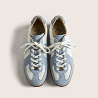 Baskets rétro en cuir véritable pour hommes, légères, antidérapantes, respirantes, à lacets, style plateforme, empeigne en cuir de vachette