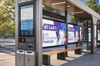Abri de bus solaire durable avec banc pour solutions de transport urbain
