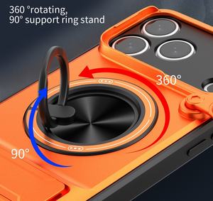 Étui de téléphone 2 en 1 avec fenêtre coulissante pour iPhone 16 Pro Max, béquille rotative à 360°, coque antichoc compatible avec iPhone 15 14 Plus - Product Image 5